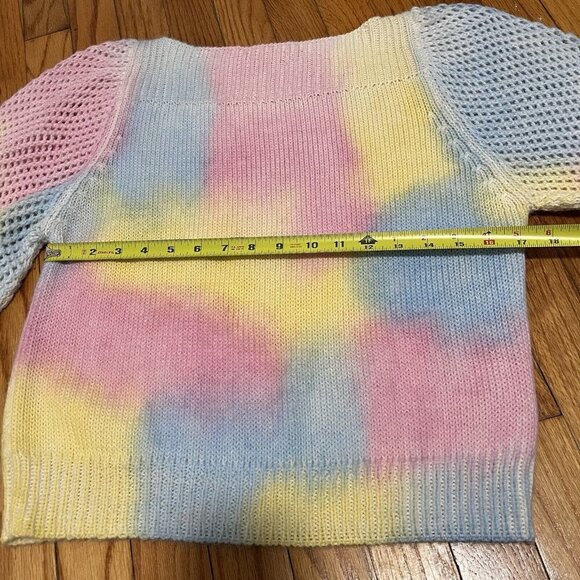 LoveShackFancy Rosie Alpaca Wool Blend Sweater in Rainbow‎ Pastel Fairytale XS - Picture 11 of 11